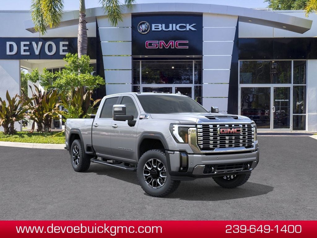 2026 GMC Sierra 2500 HD Denali in Sterling Metallic — front three-quarter view