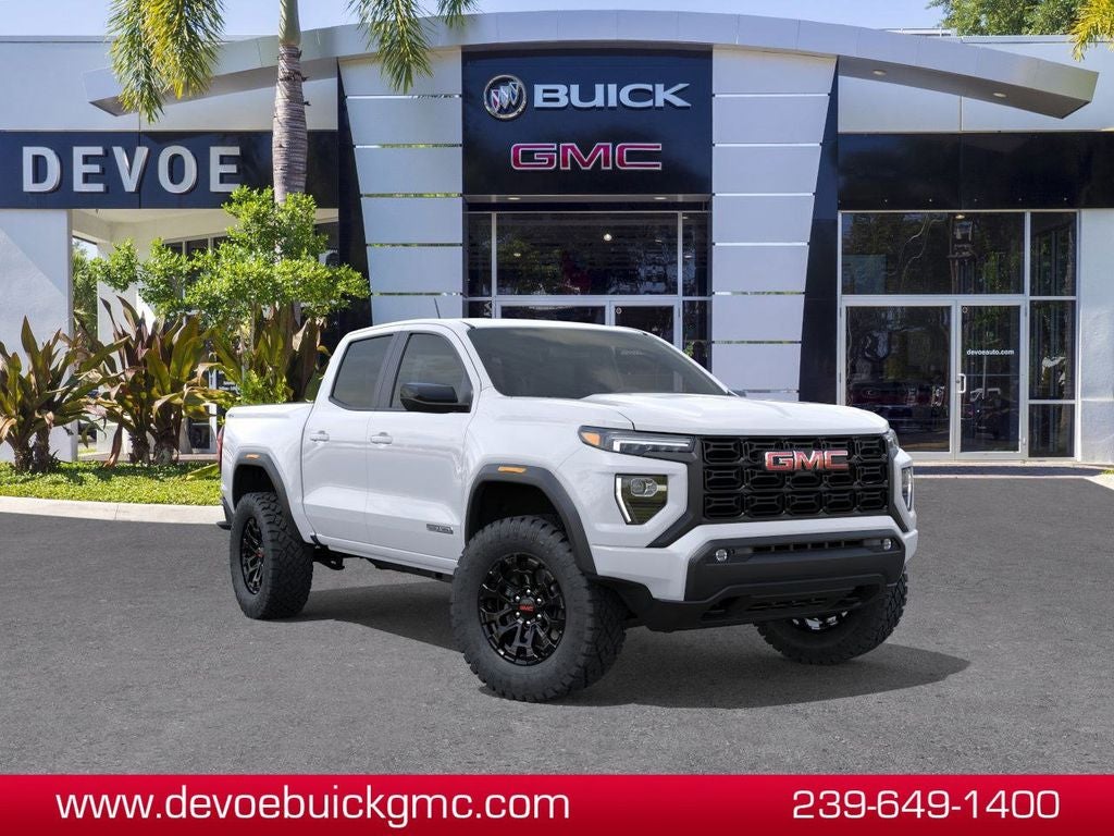 2026 GMC Canyon Elevation in Summit White — front three-quarter view