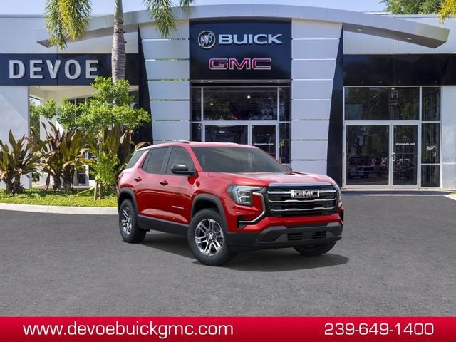 2027 GMC Terrain FWD Elevation in Volcanic Red Tintcoat — front three-quarter view