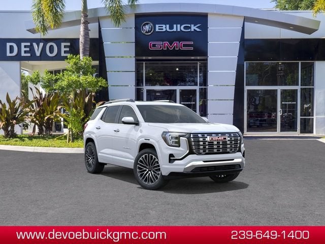 2027 GMC Terrain AWD Denali in Glacier White Tricoat — front three-quarter view