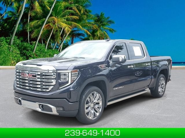 2025 GMC Sierra 1500 Denali in Titanium Rush Metallic — front three-quarter view