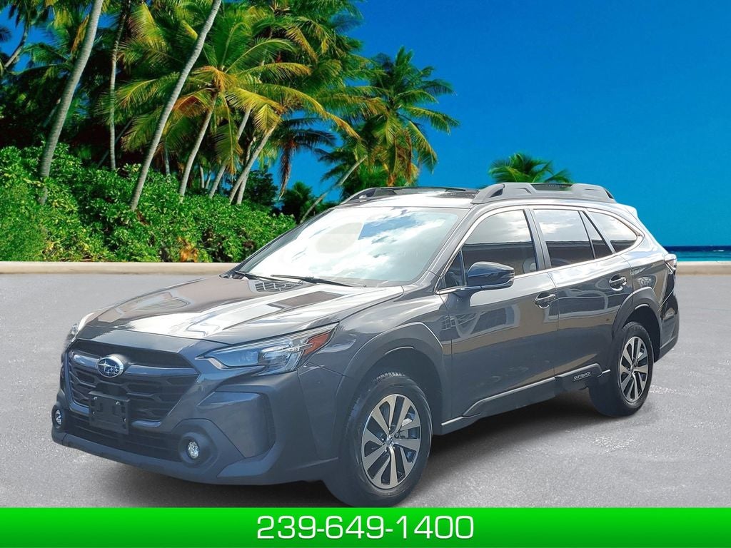 2024 Subaru Outback Premium in Gray — front three-quarter view