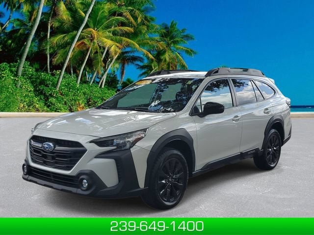 2024 Subaru Outback Onyx Edition in White — front three-quarter view