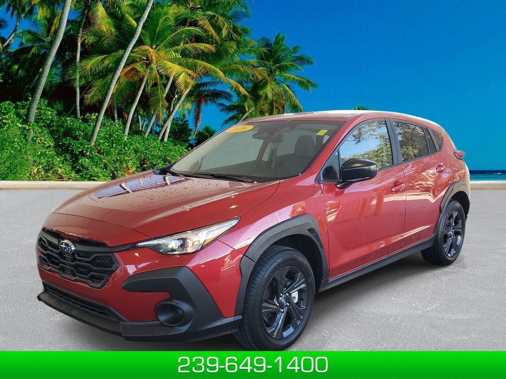 2026 Subaru Crosstrek 4DR AWD in Lithium Red Pearl — front three-quarter view