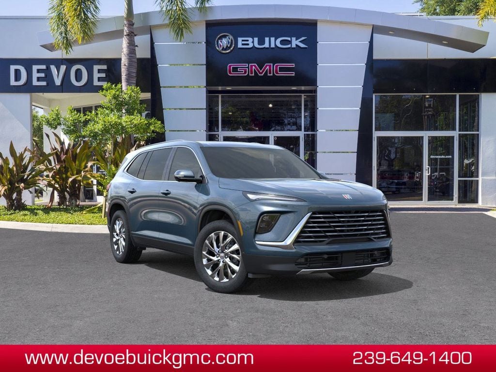 2026 Buick Enclave Preferred in Ocean Blue Metallic — front three-quarter view
