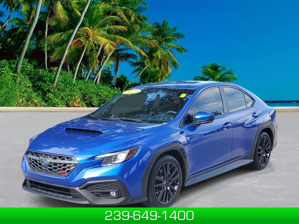 2023 Subaru WRX Premium in Blue — front three-quarter view