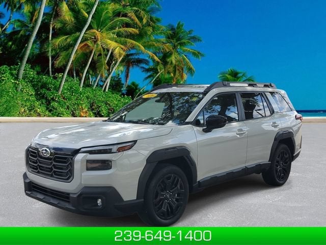 2026 Subaru Outback Limited XT in Crystal White Pea — front three-quarter view