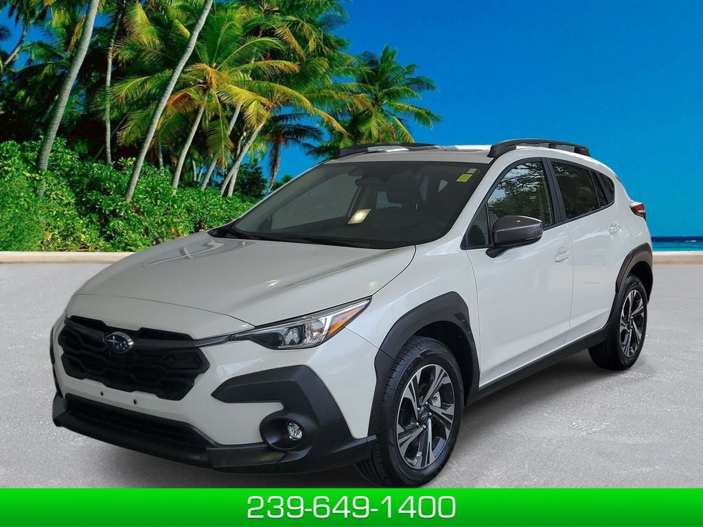 2024 Subaru Crosstrek Premium in White — front three-quarter view
