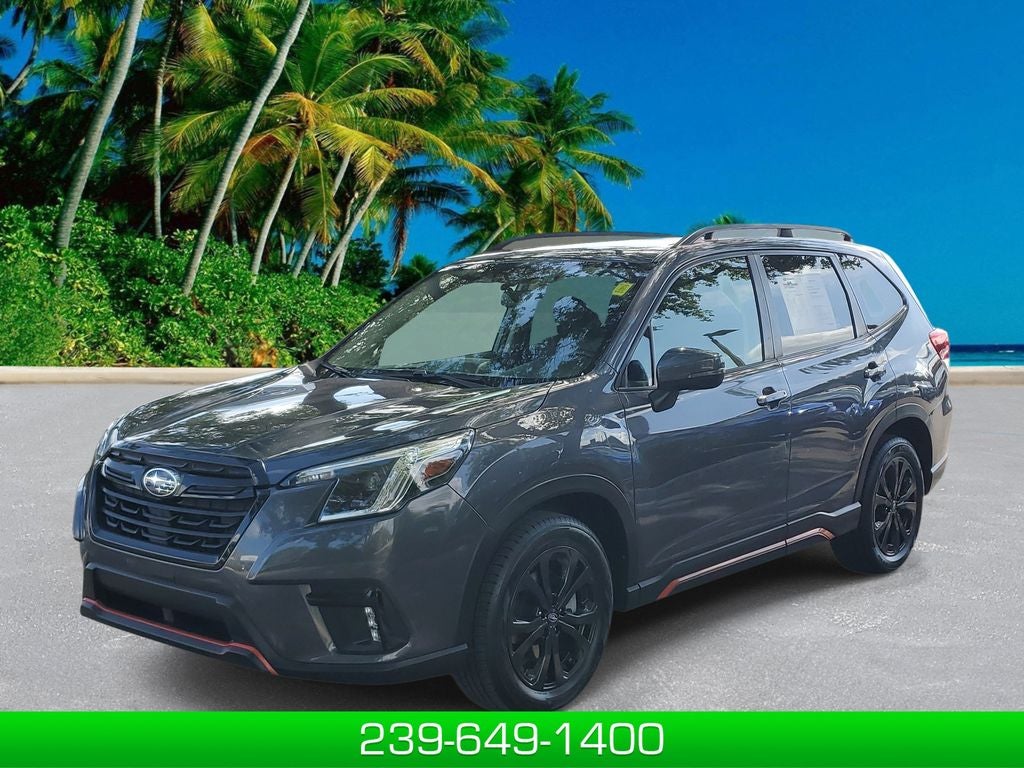 2023 Subaru Forester Sport in Gray — front three-quarter view