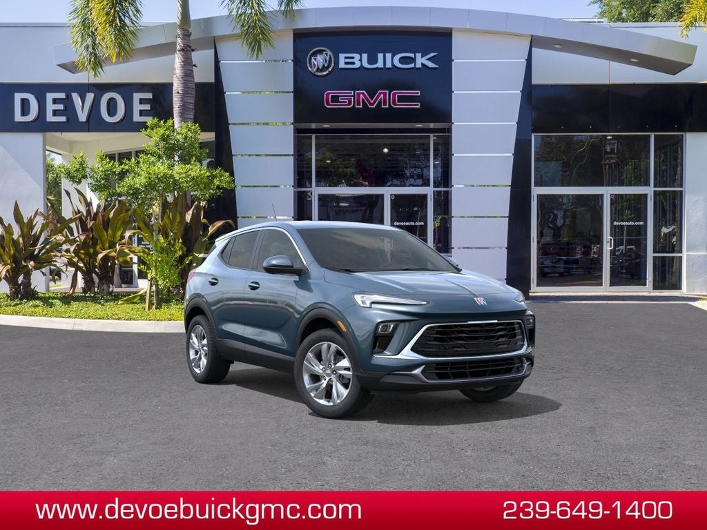 2026 Buick Encore GX Preferred in Ocean Blue Metallic — front three-quarter view