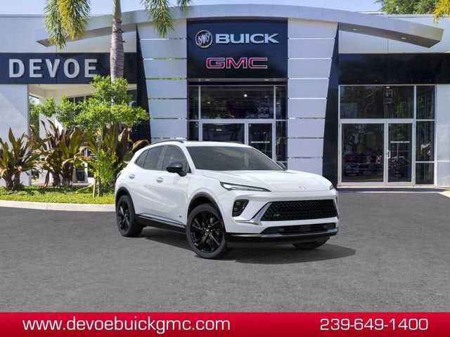 2026 Buick Envision Sport Touring in Summit White — front three-quarter view