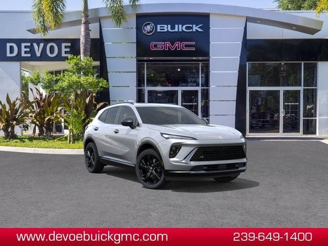 2026 Buick Envision Sport Touring in Moonstone Gray Metallic — front three-quarter view