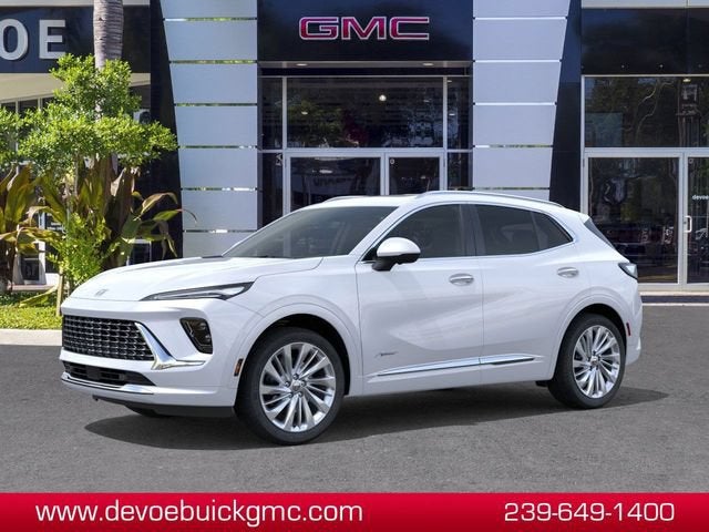 2026 Buick Envision Avenir in Iridescent White Tricoat — front three-quarter view