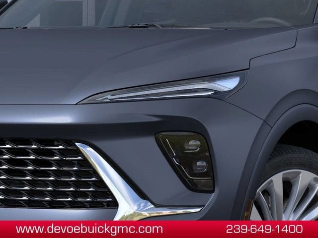 2026 Buick Envision Avenir in Quartz Blue Metallic — front three-quarter view
